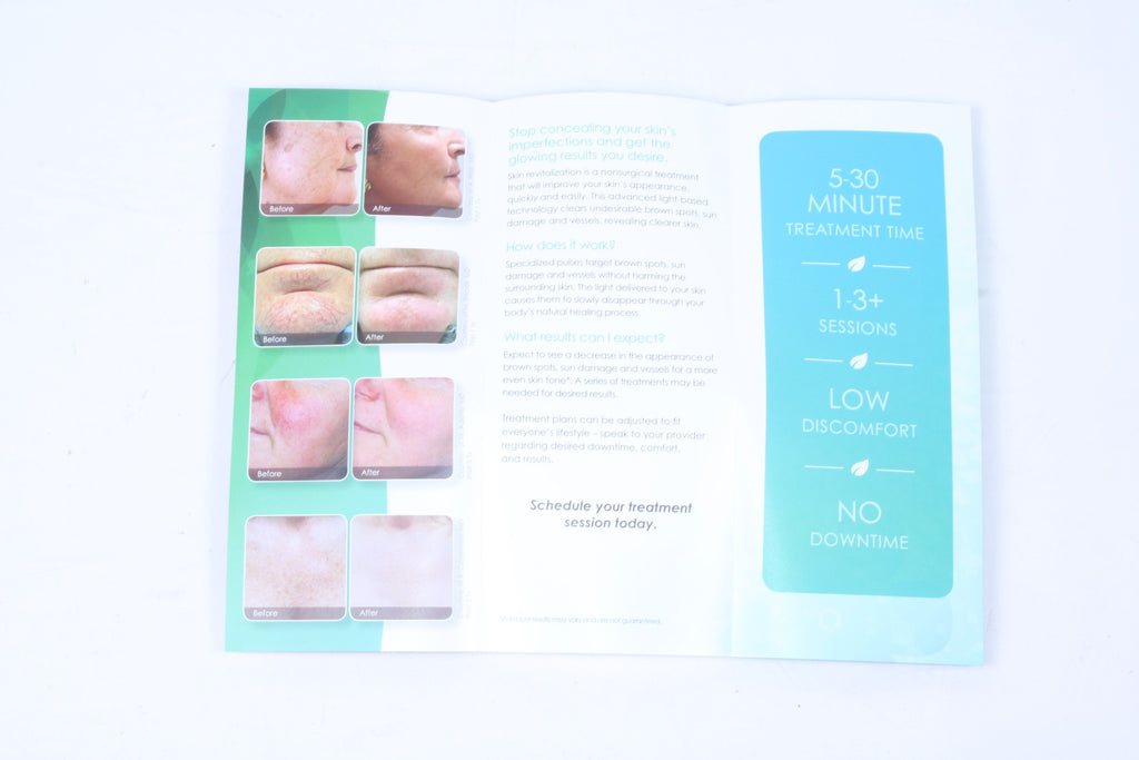 Cynosure ICON Glowing Complexion IPL Skin Revitalization Patient Brochures (x25)