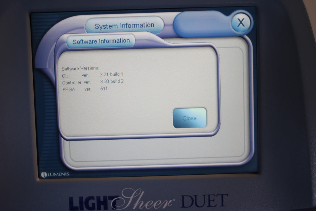 2010 Lumenis LightSheer Duet Light Sheer 810 Diode Hair Removal Laser w/ ET & HS