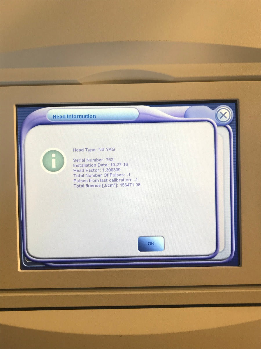 2014 Lumenis M22 Multi-Spot NdYAG 1064 nm Laser Handpiece LOW USE SHOTS RESET