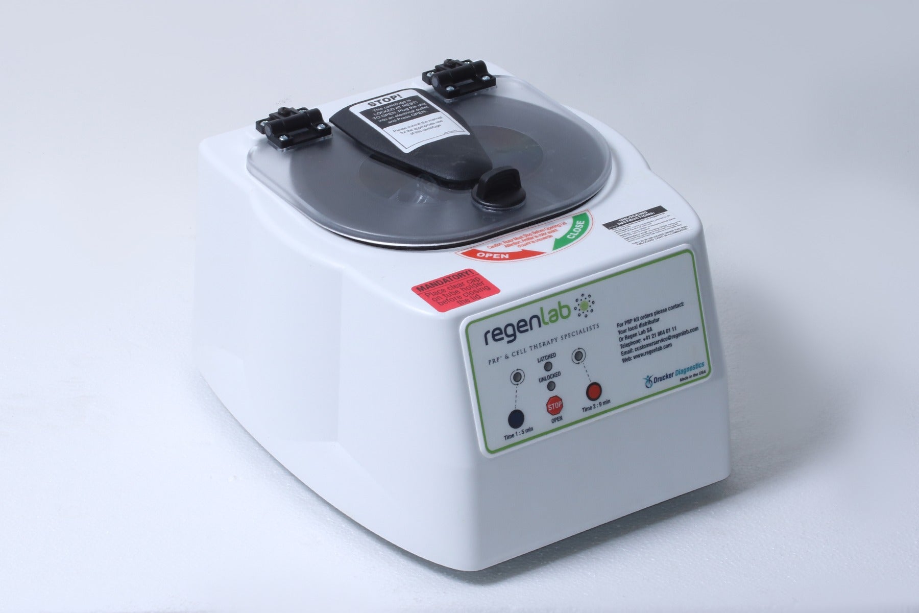 Drucker Diagnostics Regen Lab 642VFD PRP Fixed Angle Centrifuge 6 Place 3500RPM