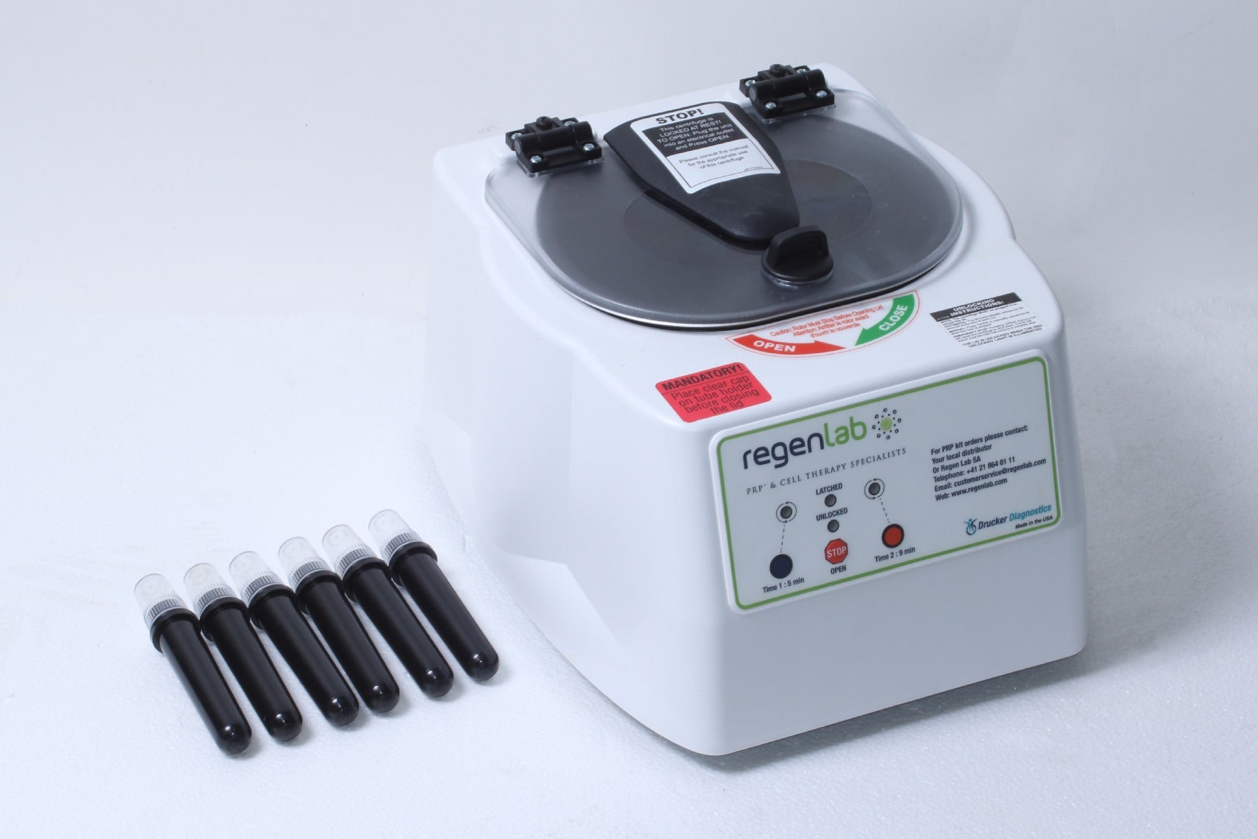 Drucker Diagnostics Regen Lab 642VFD PRP Fixed Angle Centrifuge 6 Place 3500RPM