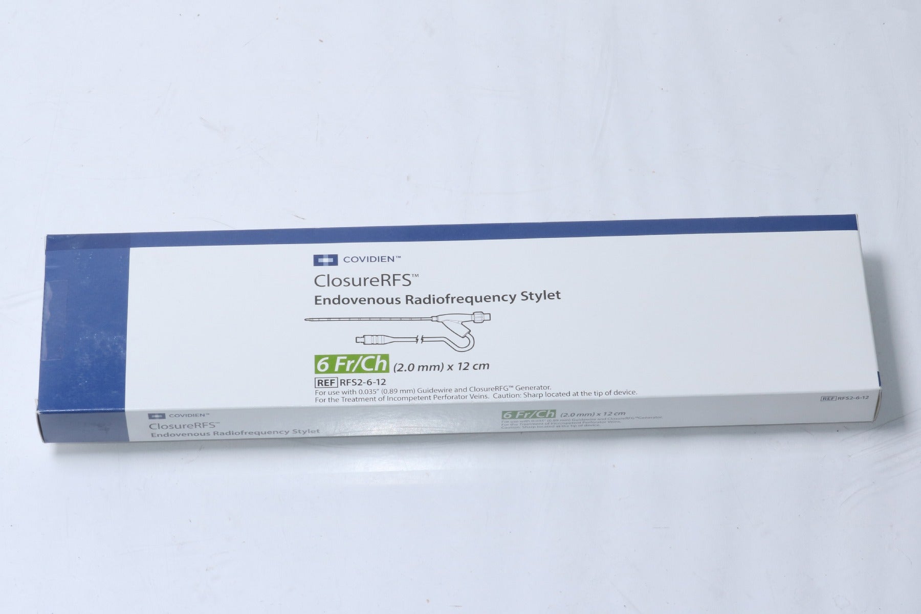 Covidien ClosureRFS Endovenous Radiofrequency RF Stylet 6 Fr/Ch 2 x12 RFS2-6-12