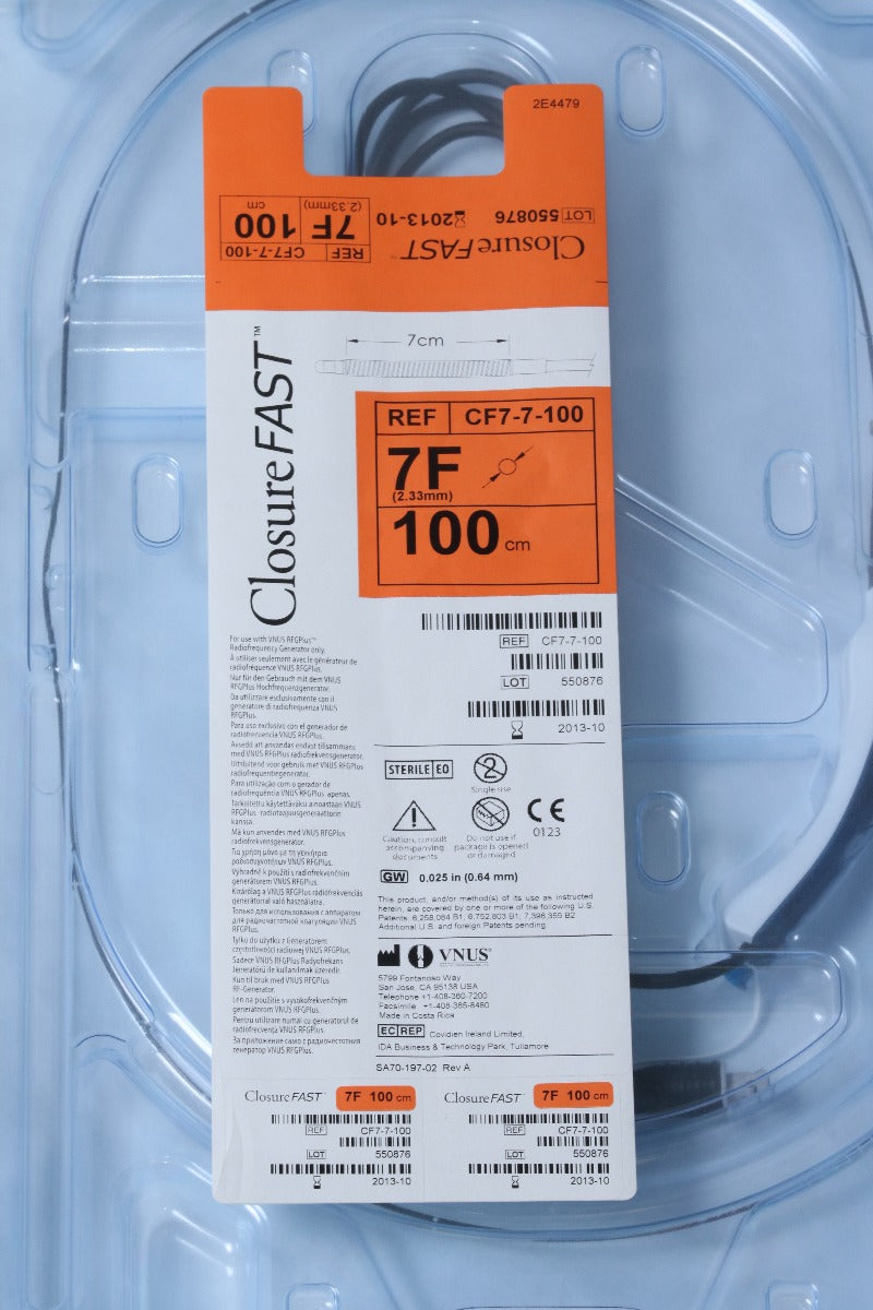 VNUS RFGPlus RF ClosureFAST CF7-7-100 7F 2.33mm 100cm Endovenous RFA EXP 2013