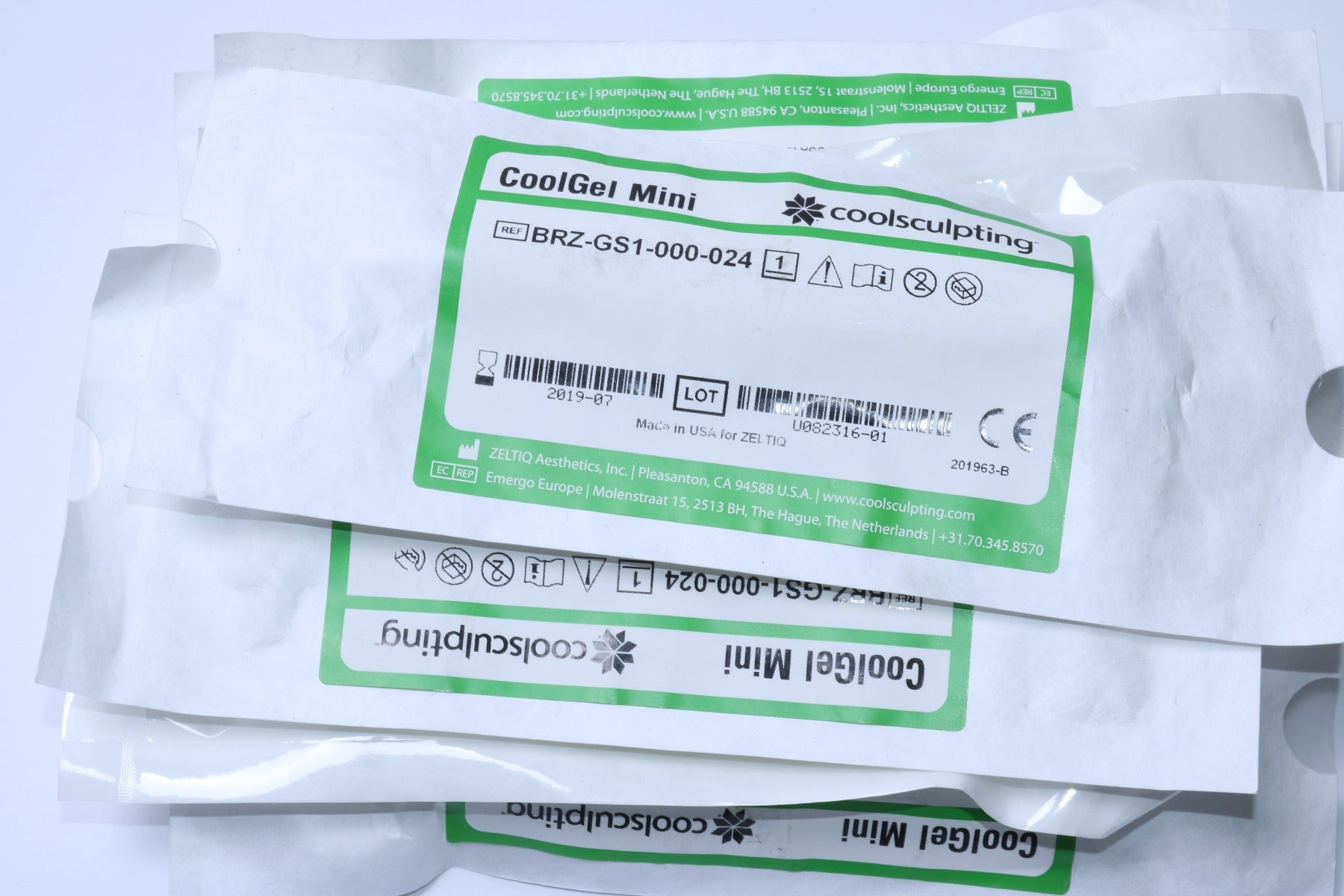 Zeltiq CoolSculpting CoolGel Mini Cool Mini Gel BRZ-GS1-000-024 11 PACK EXP 2019