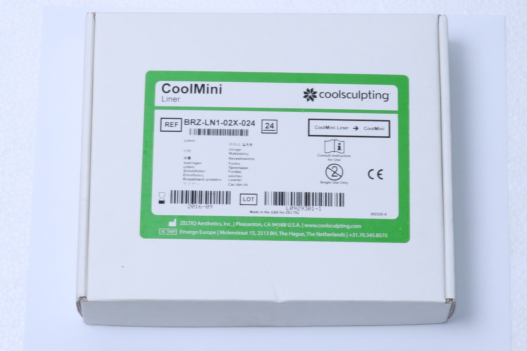 Zeltiq CoolSculpting CoolMini Liner Cool Mini 21PACK BRZ-LN1-02X-024 EXP 2020-02