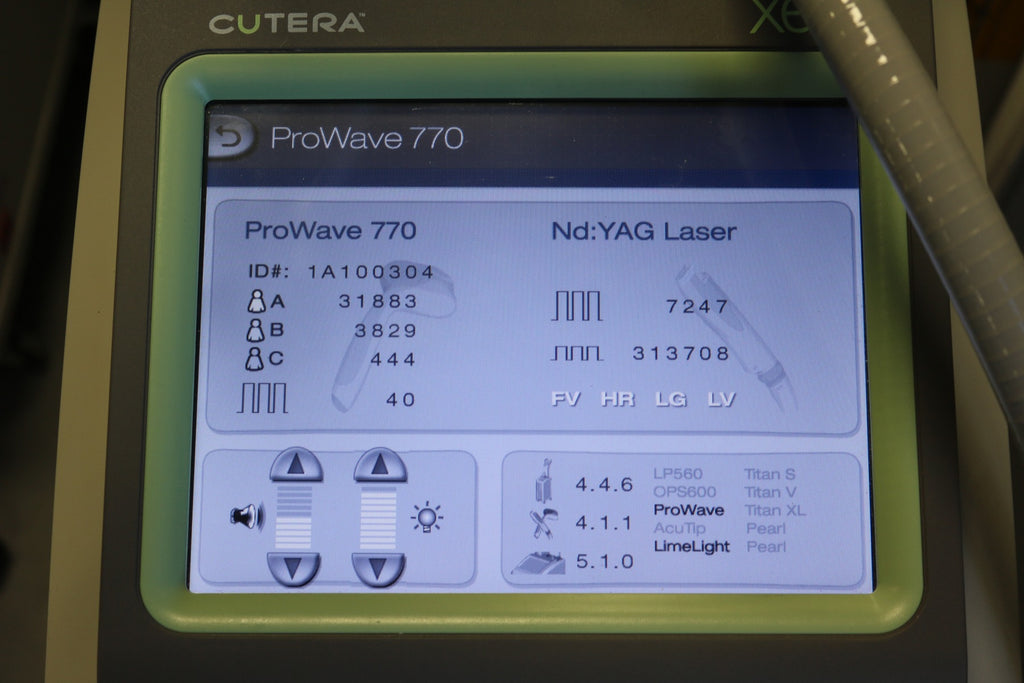 2018 Cutera Xeo ProWave 770 IPL Hair Removal Reduction 10x30 Handpiece 36K SHOTS