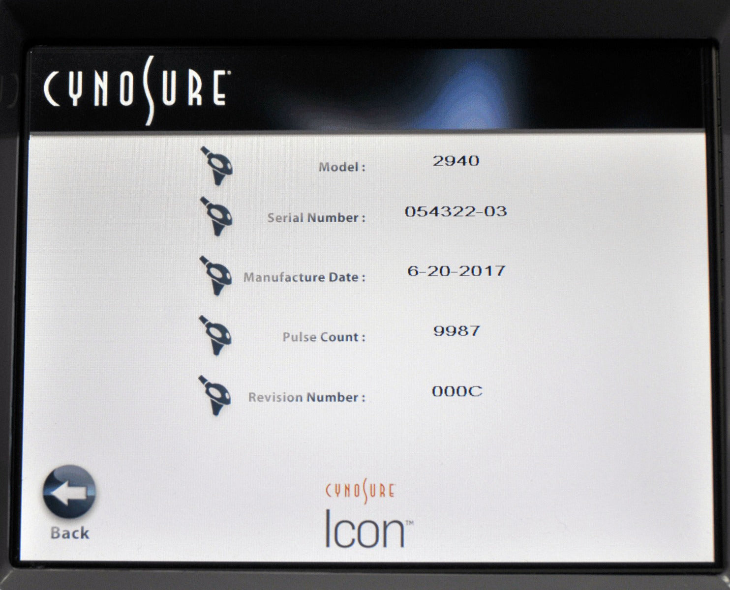 2017 Cynosure Palomar ICON 2940 Erbium Fractional Laser Handpiece ONLY 10K SHOTS