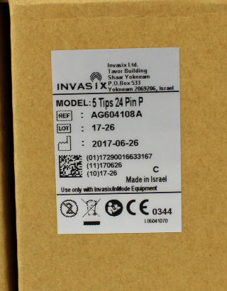 2 tips Inmode Invasix Fractora RF Microneedle 24-Pin Coated Tip AG604108A