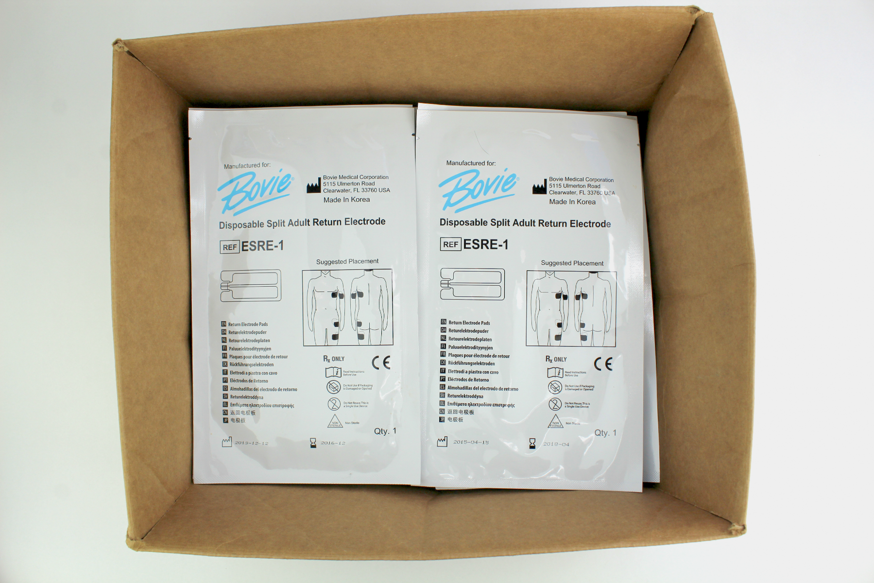 BTL Exilis Cutera TruSculpt Split Return Electrode Grounding Pad Bovie ESRE 70 packs