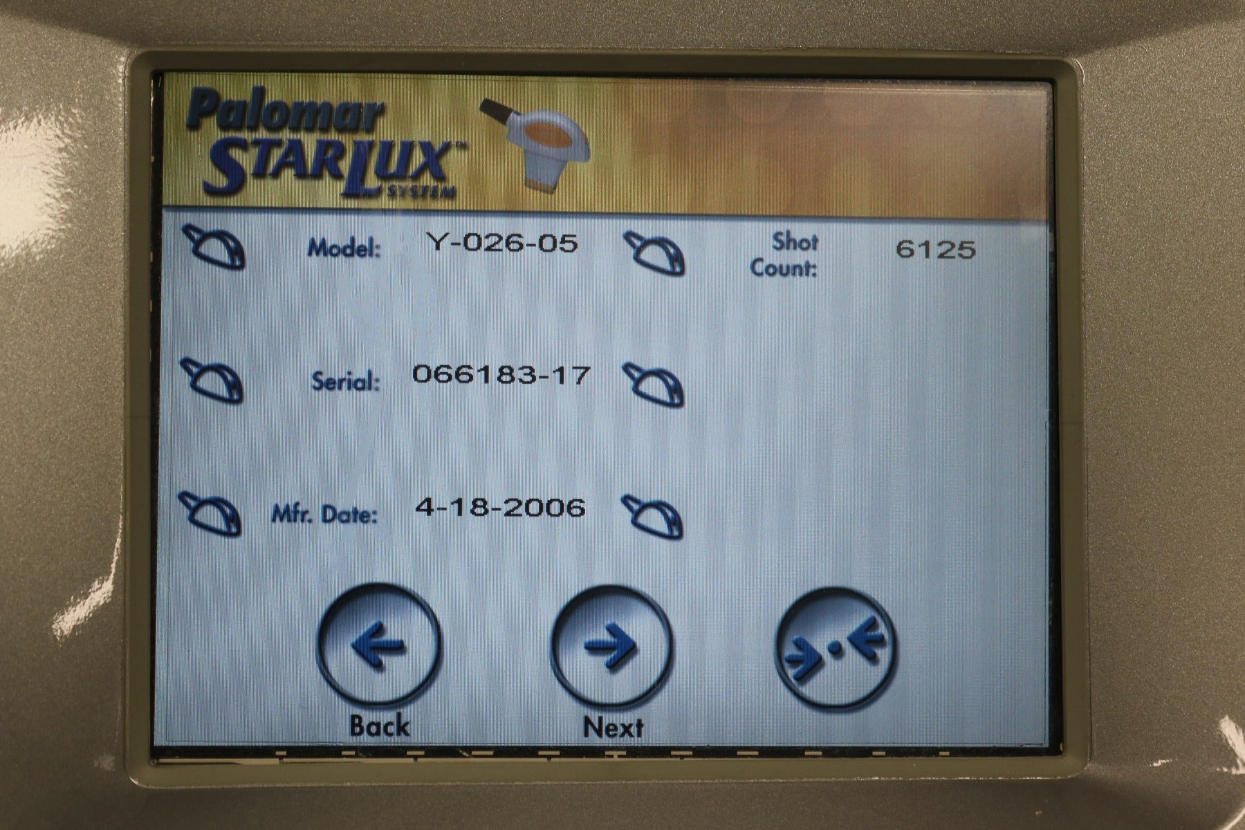 2006 Palomar Starlux 300 Star Lux IPL Rs Y 2 Handpieces Hair Removal Pigment