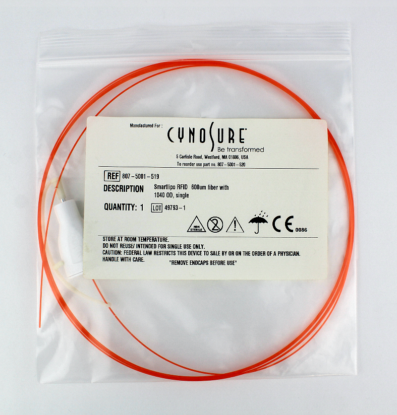 Cynosure SmartLipo Laser Fiber Orange RFID 600um /1040 OD 807-5001-519