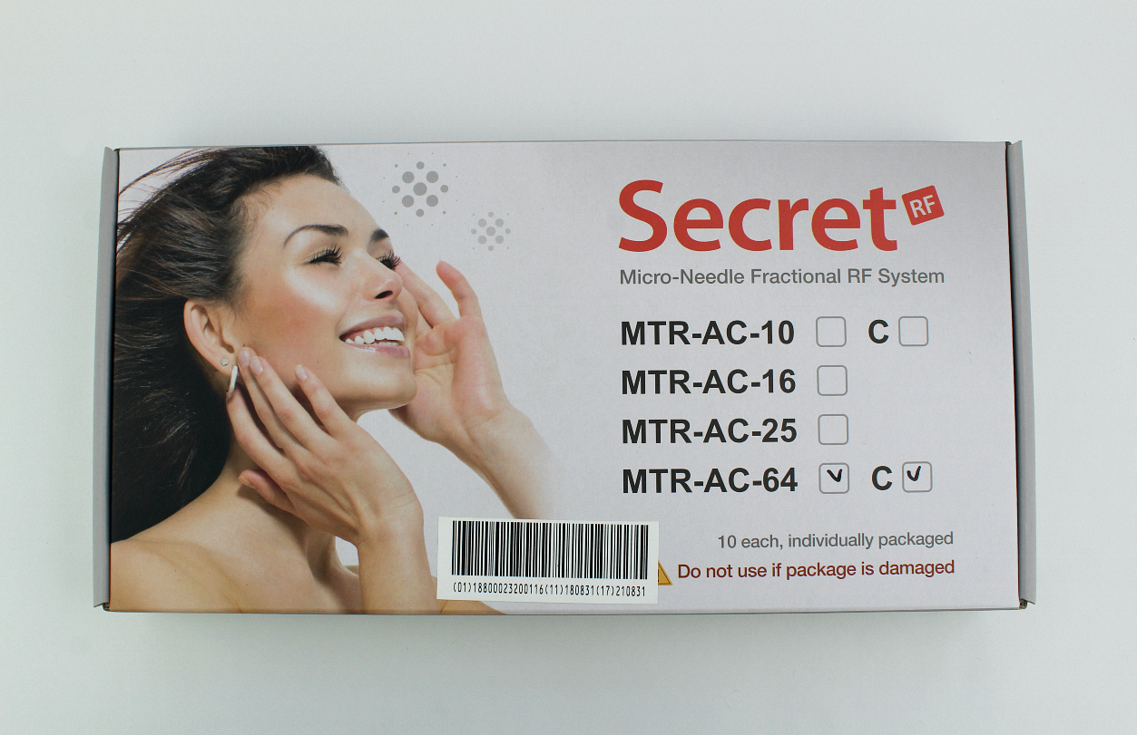SecretRF Zarin 8x8 RF Microneedle Cartridge Secret RF MTR-AC-C-64 Zarin (Box/9)