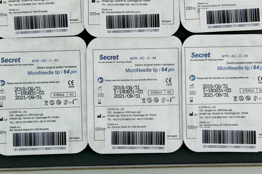 SecretRF Zarin 8x8 RF Microneedle Cartridge Secret RF MTR-AC-C-64 Zarin (Box/9)