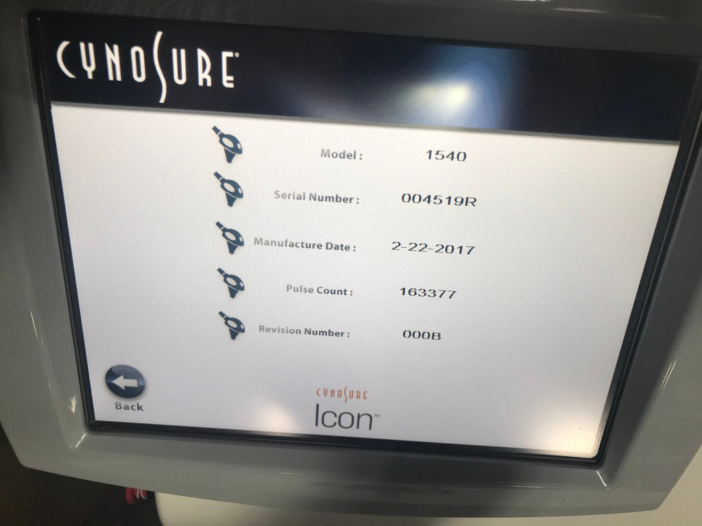 2017 Cynosure Palomar ICON 1540 Erbium Fractional Laser Handpiece 163K SHOTS