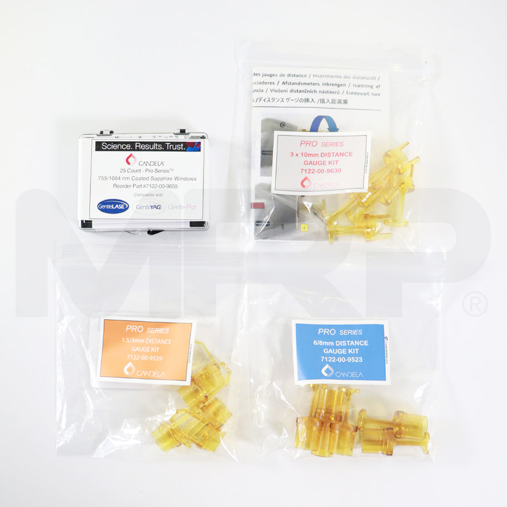 Candela GentleMax Pro Series Specialty X2 Handpiece Fiber Cartridges Gauges Windows 7122-00-9602