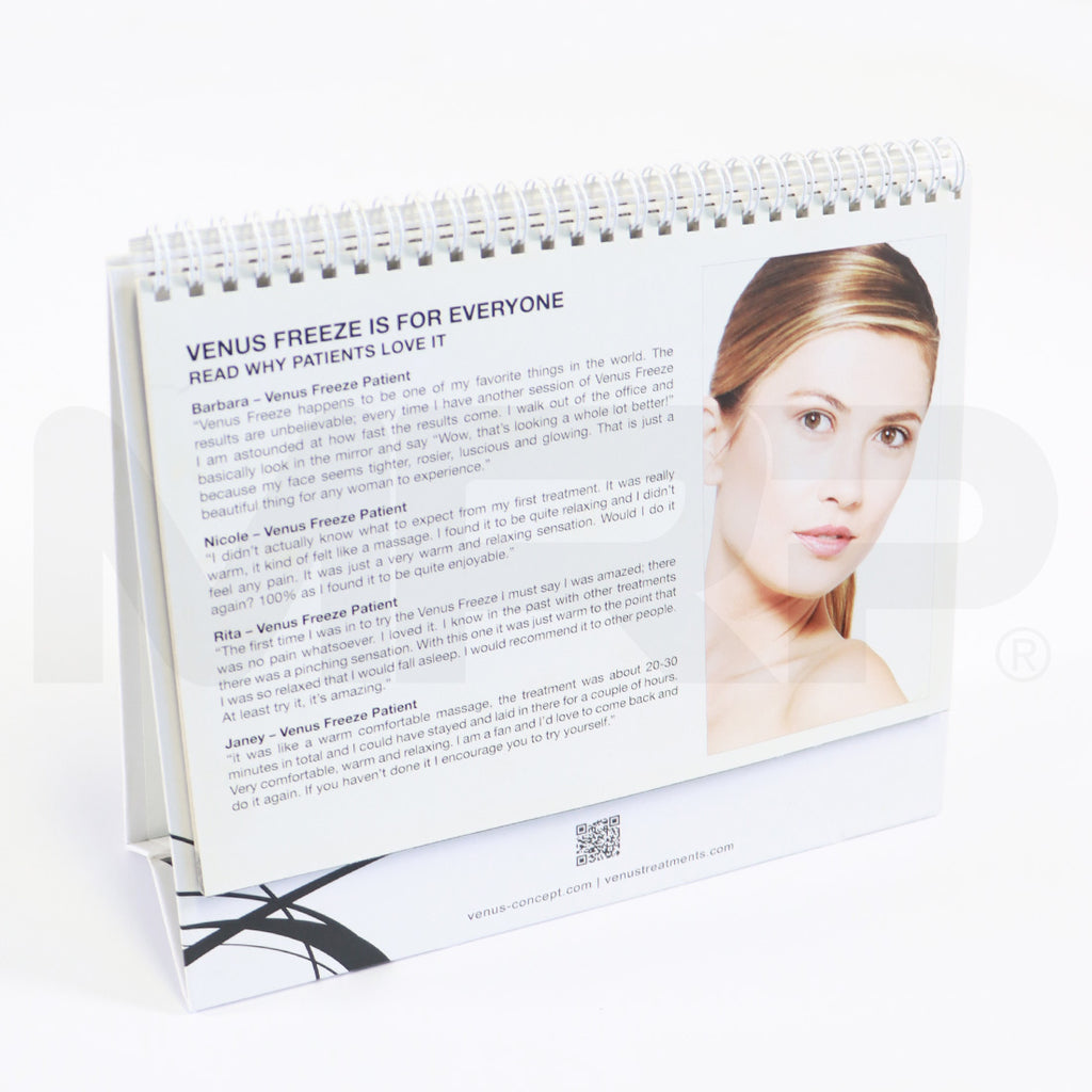 Venus Concepts VenusFreeze Marketing Brochure Display Book Time Reverse Aging