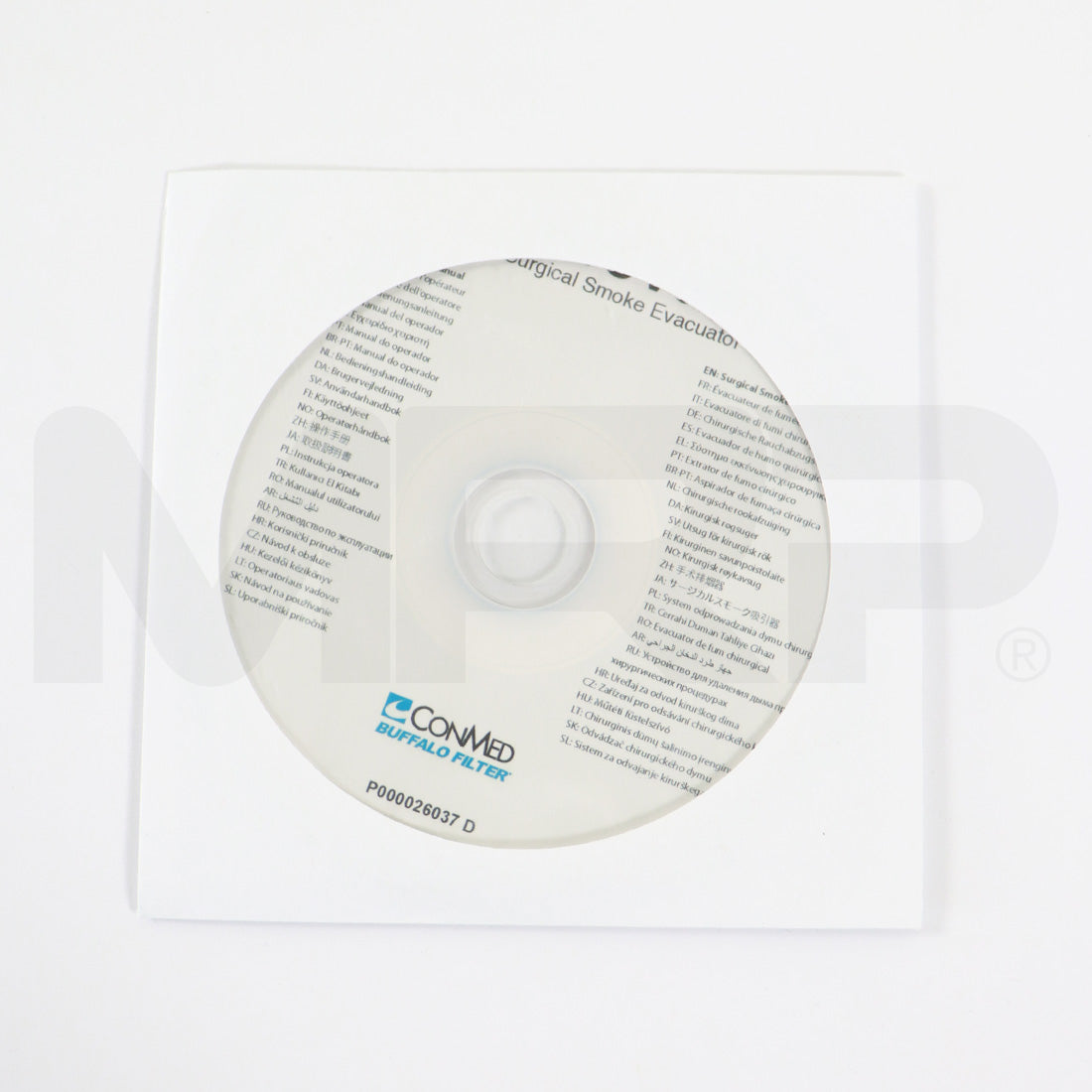 ConMed ViroVac Surgical Smoke Evacuator Operator's Manual Multi-Languages CD P000026037 D