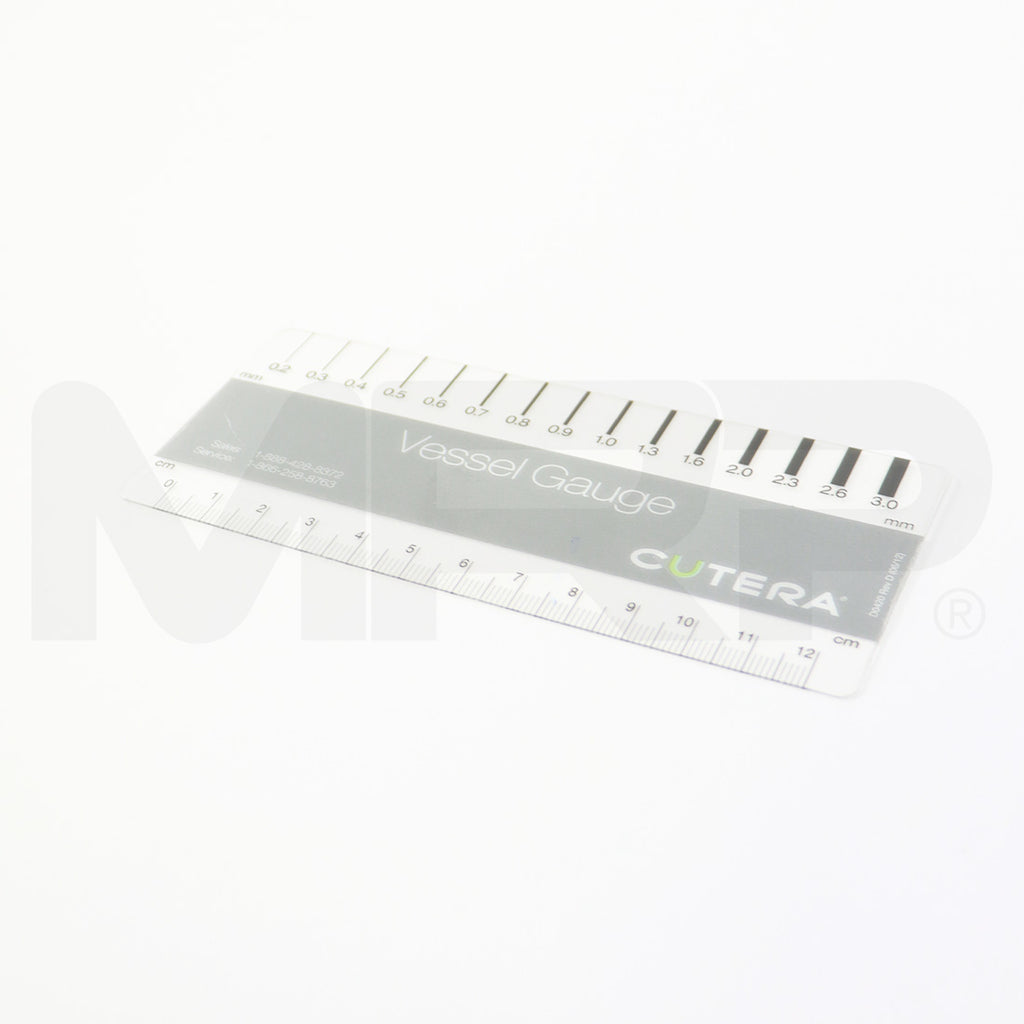 Cutera Vascular Vessel Vein Gauge Card Tool D0420 Rev D