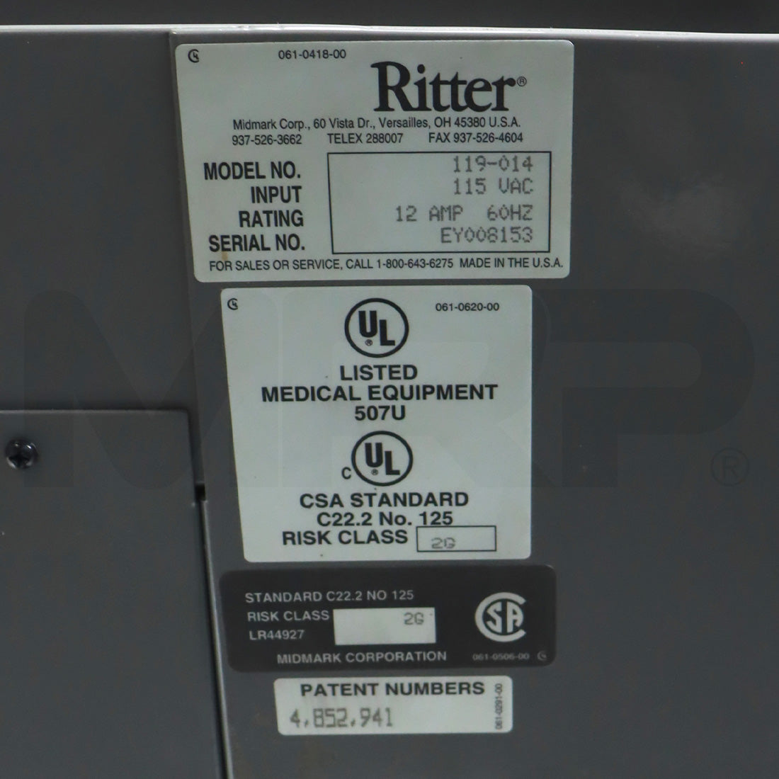 Midmark Ritter 75 Evolution Power Exam Procedure Chair
