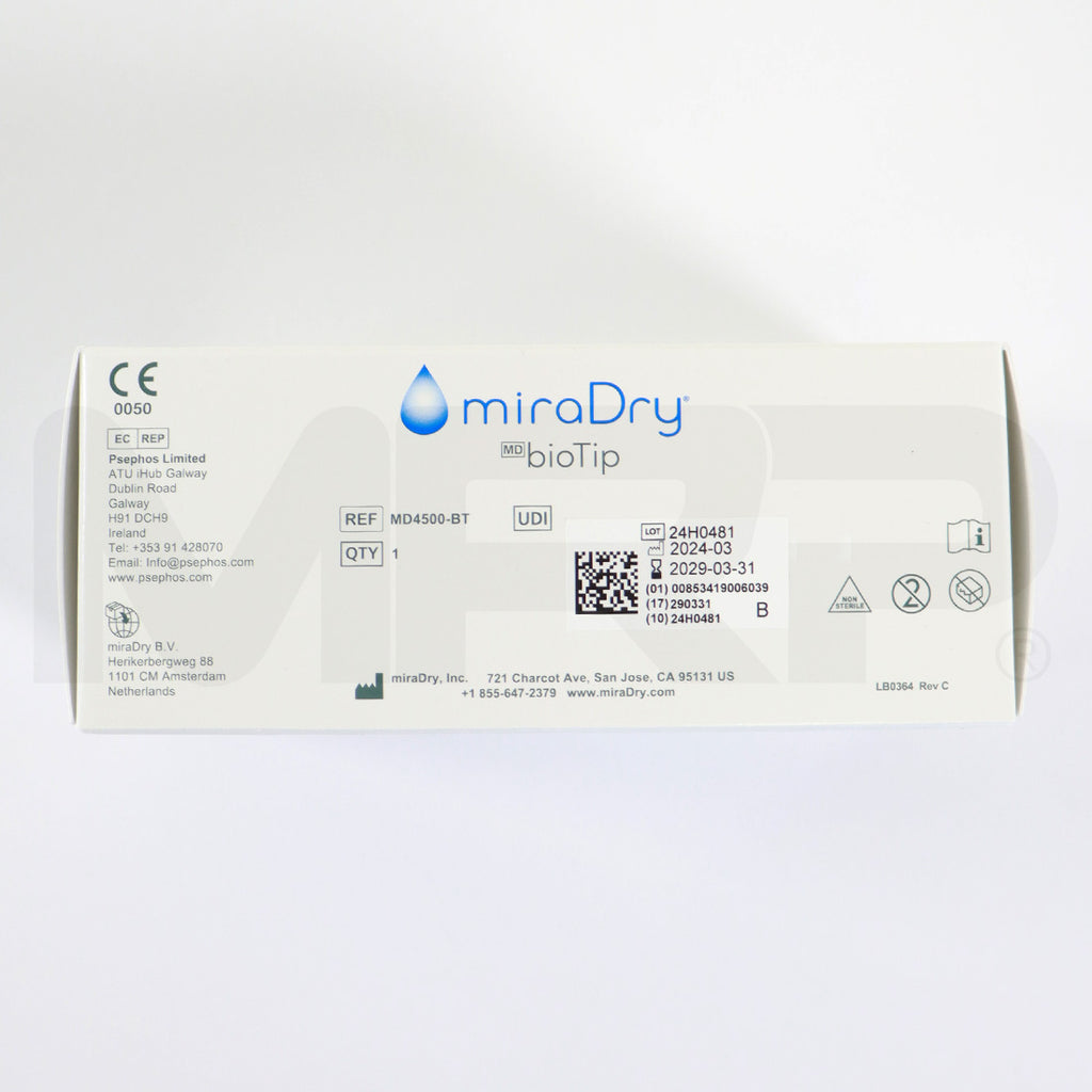 Miramarlabs miraDry bioTip Hyperhidrosis Reduction Bio Tip MD4500-BT EXP 03/31/2029