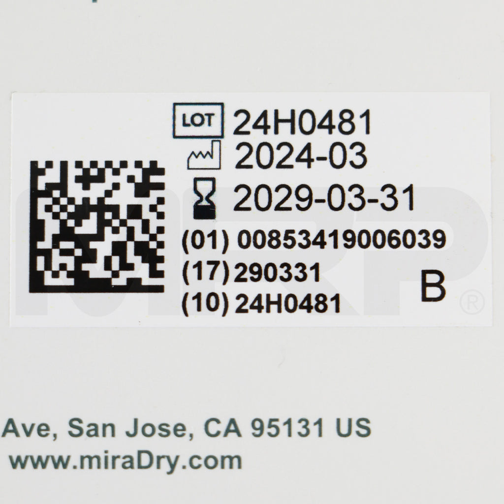 Miramarlabs miraDry bioTip Hyperhidrosis Reduction Bio Tip MD4500-BT EXP 03/31/2029