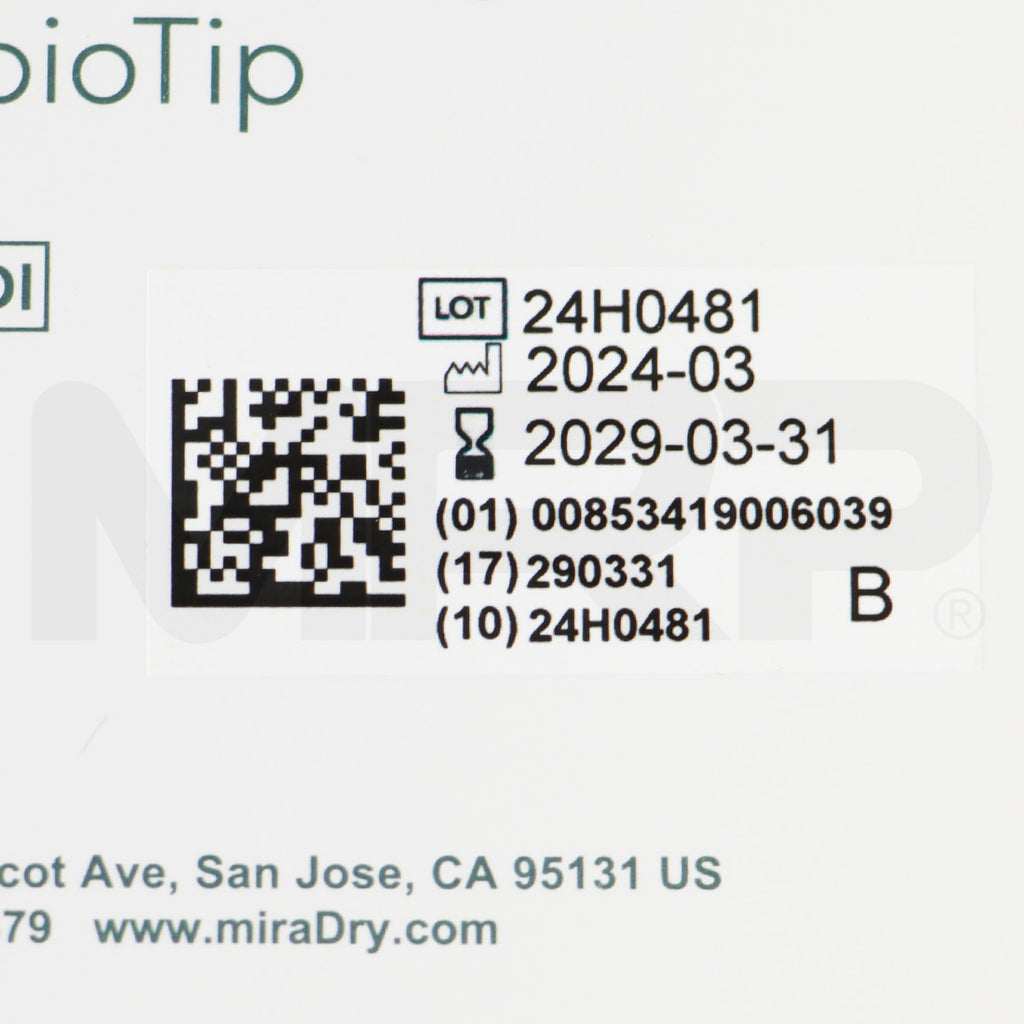 Miramarlabs miraDry bioTip Hyperhidrosis Reduction Bio Tip MD4500-BT EXP 03/31/2029 - Opened