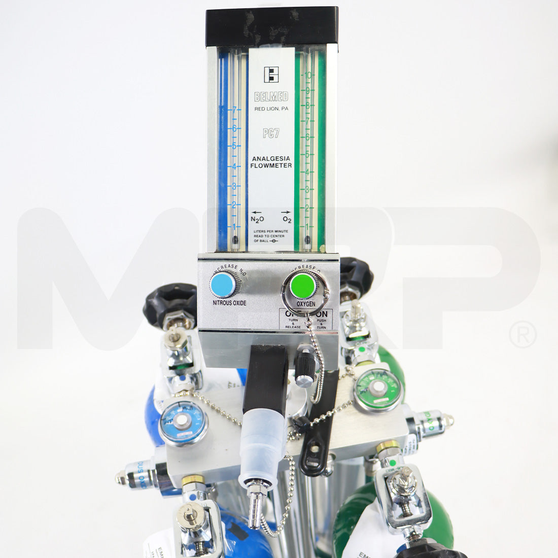Belmed 5000 Analgesia Flowmeter Nitrous Oxide N2O Oxygen Portable Stand