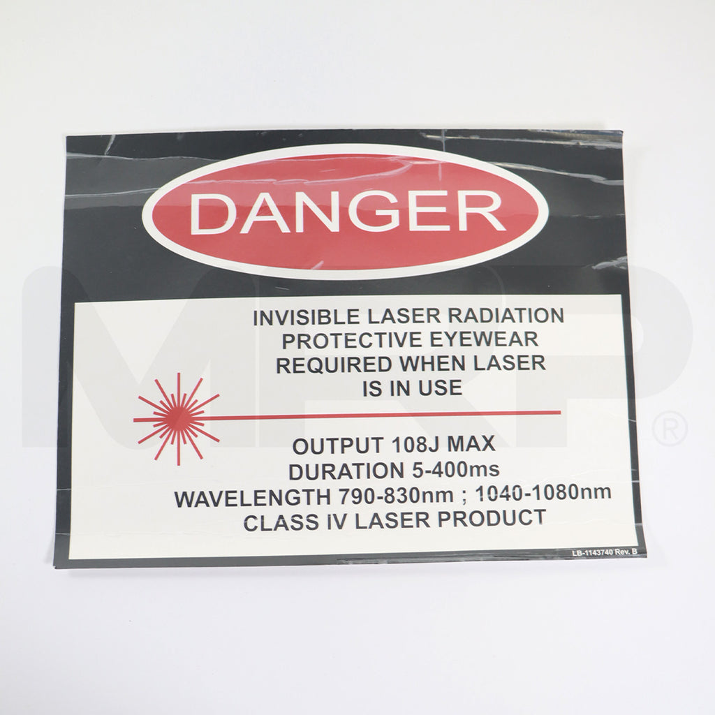 Danger Invisible Laser Radiation Protective Class IV Laser Product LB-1142740 Rev B