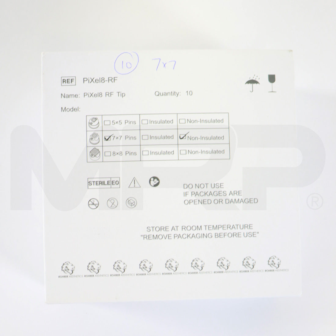 Rohrer Pixel8-RF Non-Insulated Microneedling Tips 7x7 49Pin RF49 EXP 03/2023