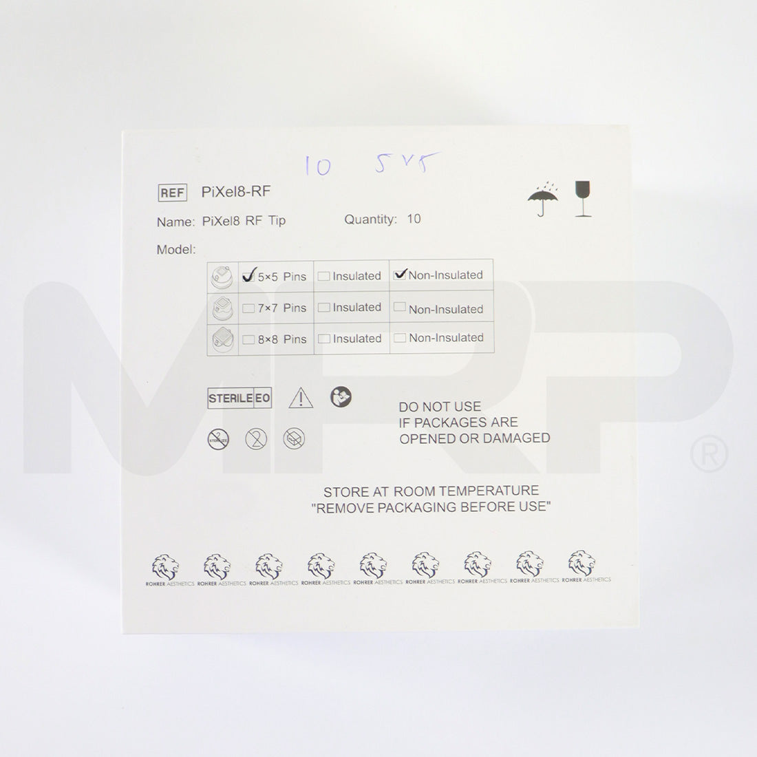Rohrer Pixel8-RF Non-Insulated Microneedling Tips 7x7 49Pin RF49 EXP 10/2023