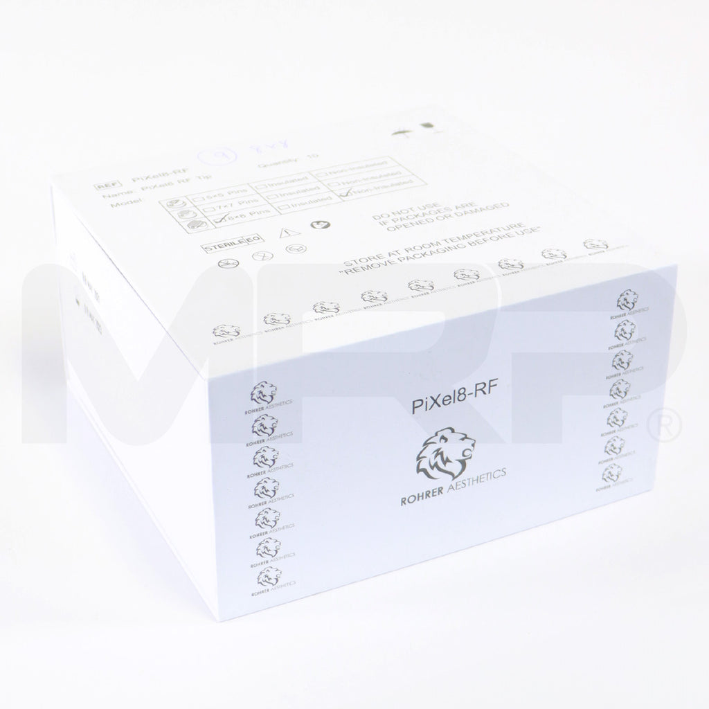 Rohrer Pixel8-RF Non-Insulated Microneedling Tips 8x8 64Pin RF64 EXP 5/2023 6pc