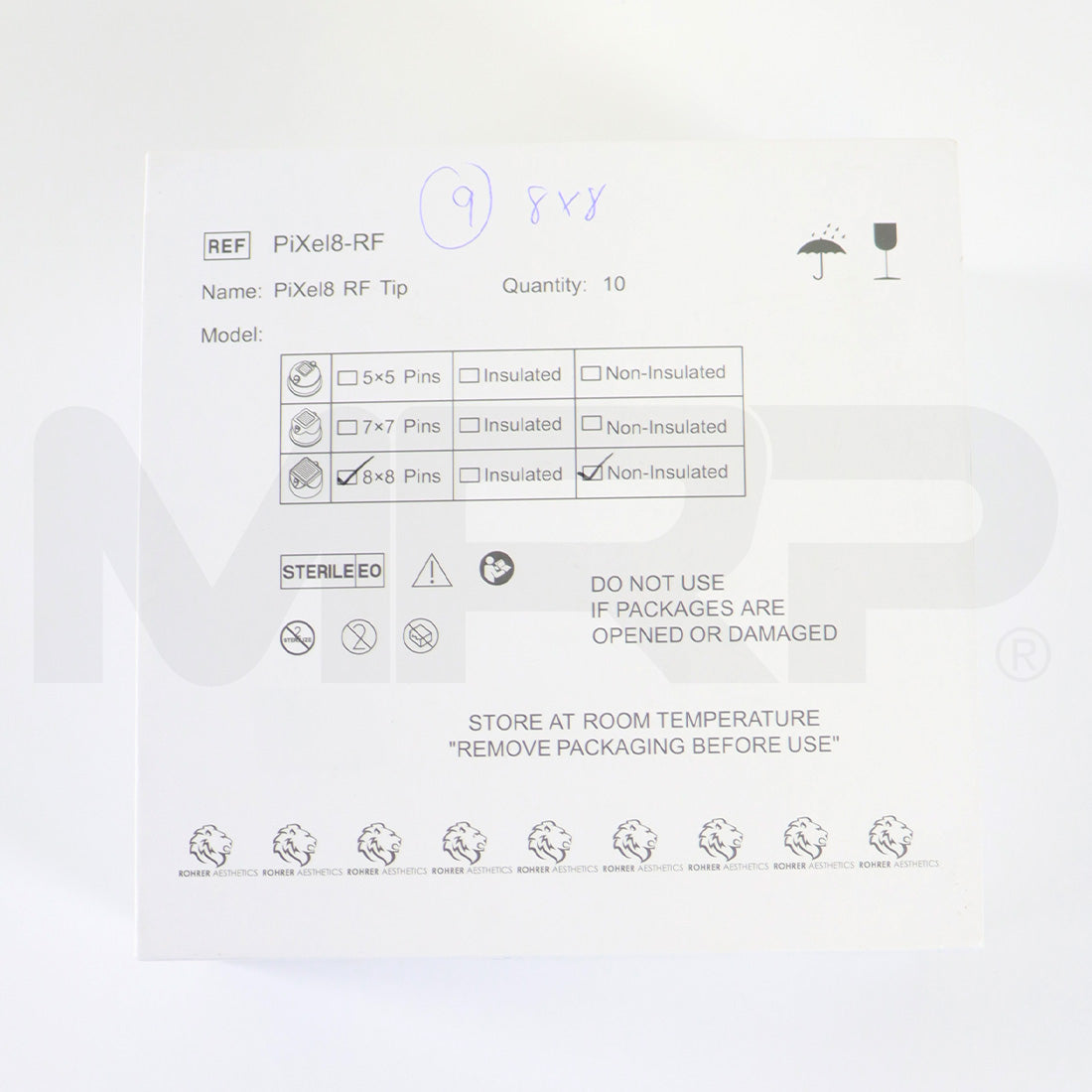 Rohrer Pixel8-RF Non-Insulated Microneedling Tips 8x8 64Pin RF64 EXP 5/2023 6pc