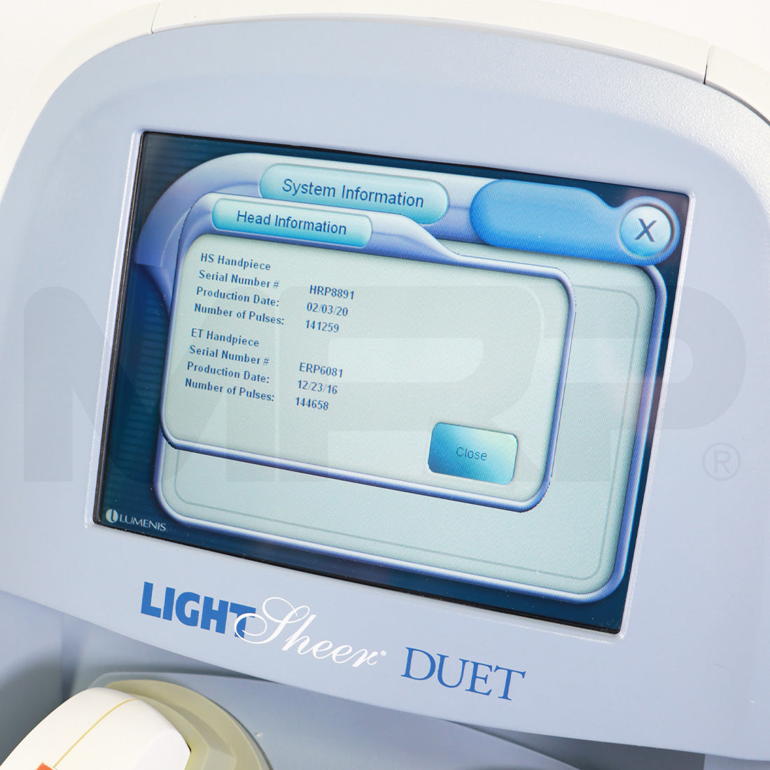 2011 Lumenis LightSheer Duet Diode Laser Hair Removal Medical Laser ET HS
