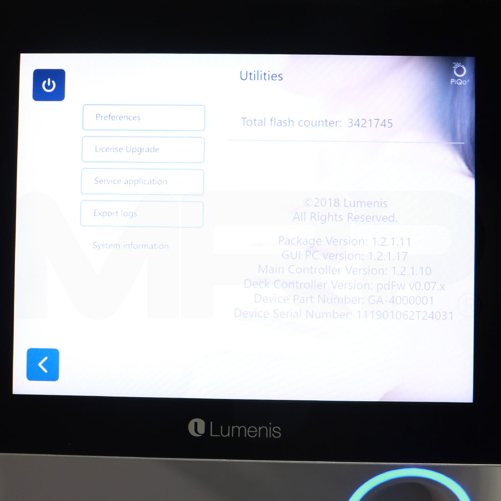 2019 Lumenis NaturaLase PiQo4 Skin Treatment System