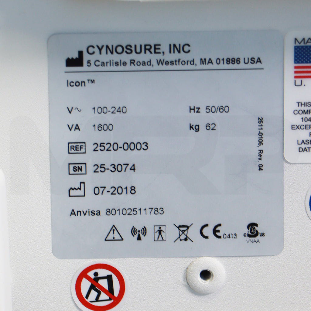 2018 Cynosure Palomar Icon IPL Laser Hair Removal Fractional System 2520-0003