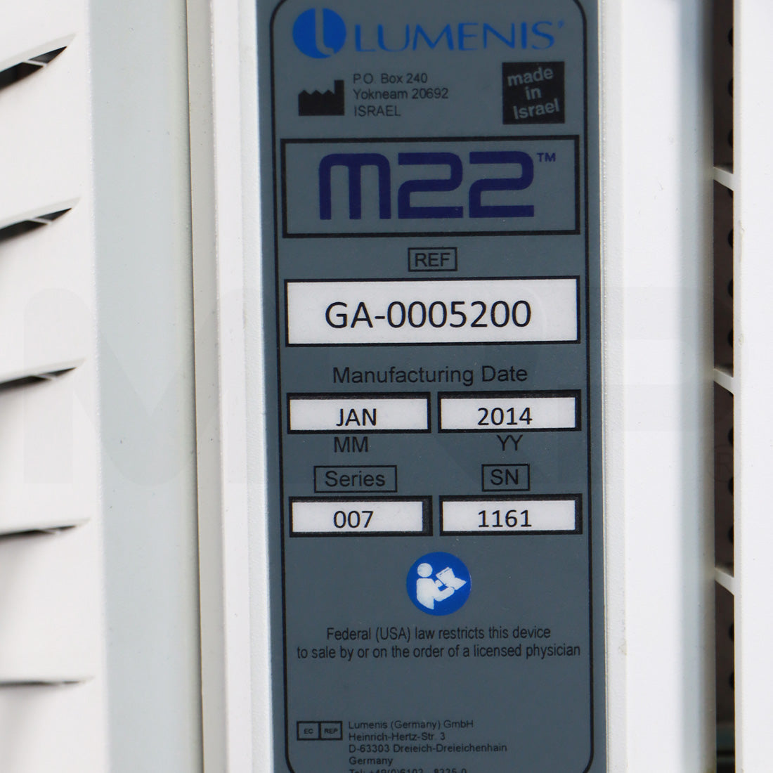 2014 Lumenis M22 IPL Laser System W/ ResurFX