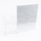 BTL Exion Acrylic Brochure or Pamphlet Holder with 8.5 x 11 Poster Display Marketing Stand