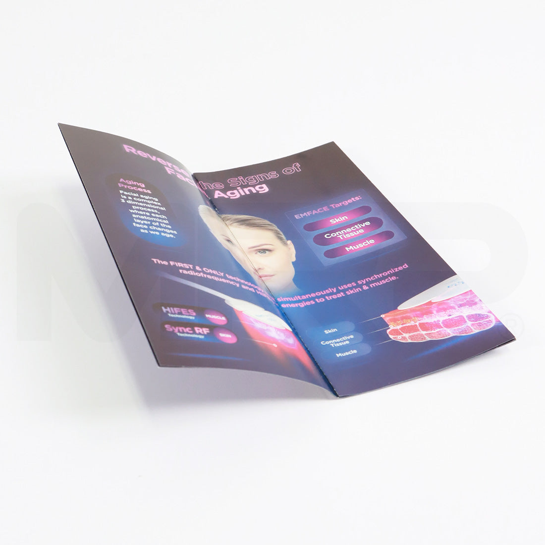 BTL Aesthetics EMFace Marketing Educational Tri-Fold Pamphlet x18
