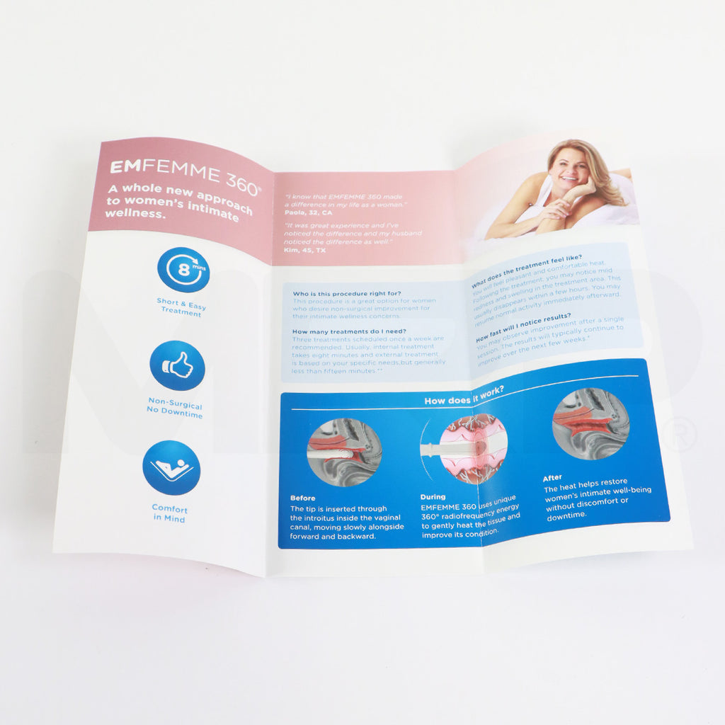 BTL EMFemme Educational Office Marketing Brochures x100 Pcs