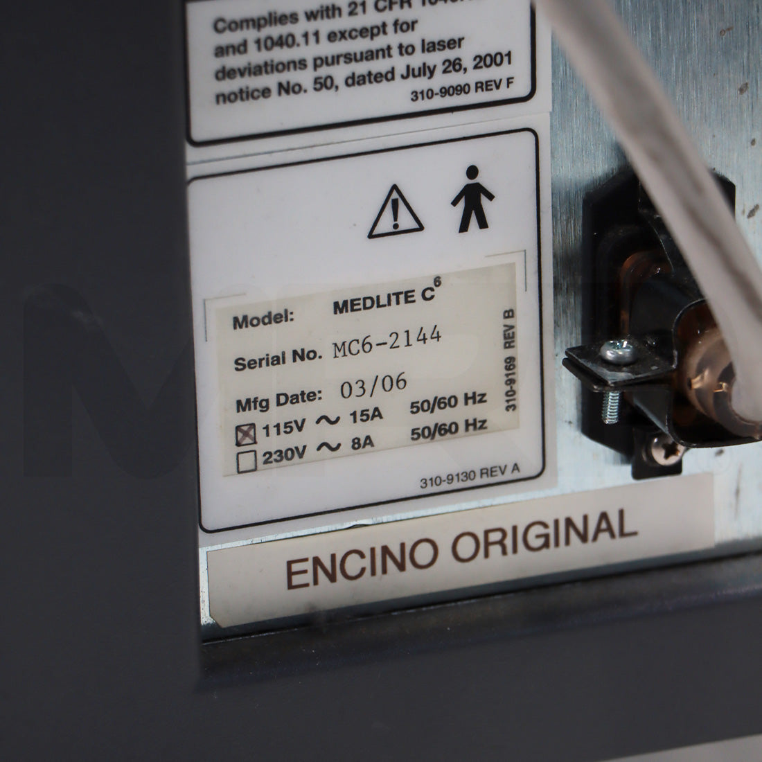 2006 Cynosure ConBio MedLite C6 Q-Switched Multispot Laser Tattoo Removal System