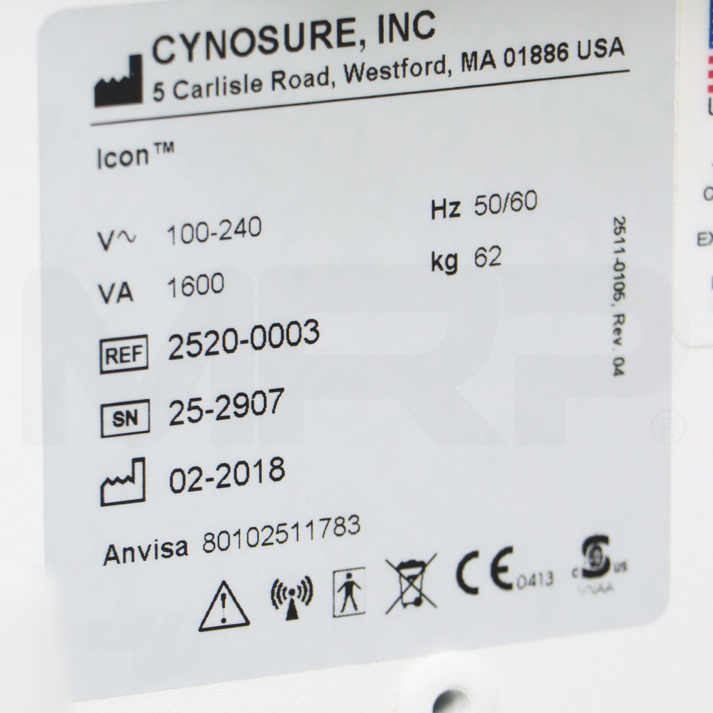 2018 Cynosure Icon Laser Hair Removal w/ MaxG MaxR MaxY & 1540 Handpieces