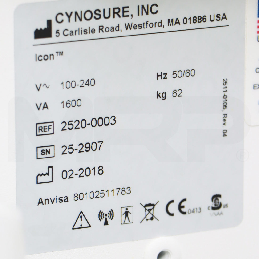 2018 Cynosure Icon Laser Hair Removal w/ MaxG MaxR MaxY & 1540 Handpieces