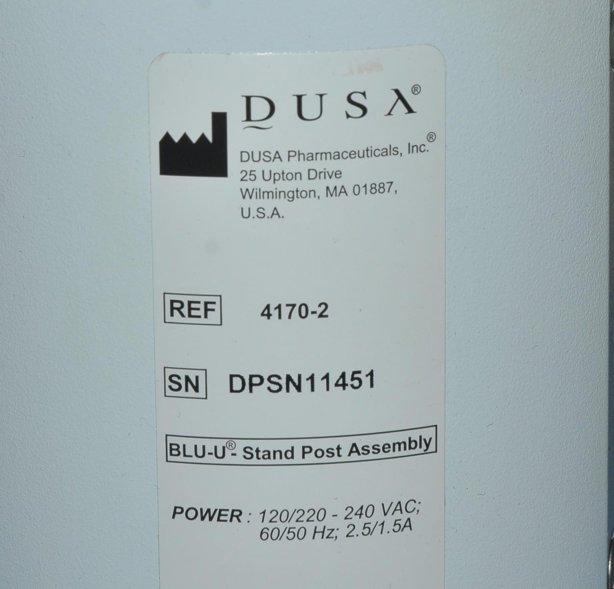 DUSA Pharmaceuticals Blue Light BLU-U Photodynamic Light Therapy Acne 4170