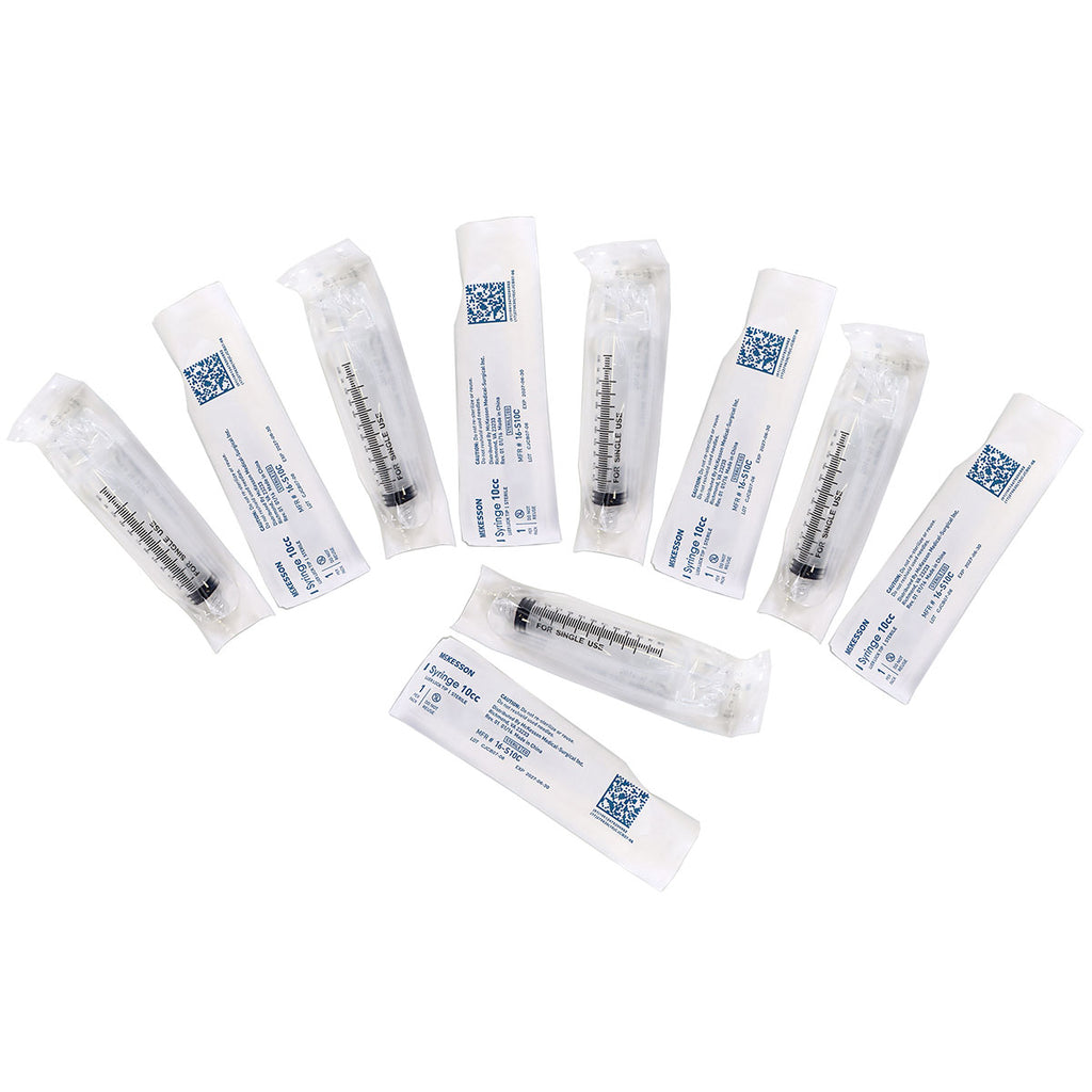 McKesson 10cc Luer Lock Syringe without Needle 16-S10C Sterile 10-Pack 2027