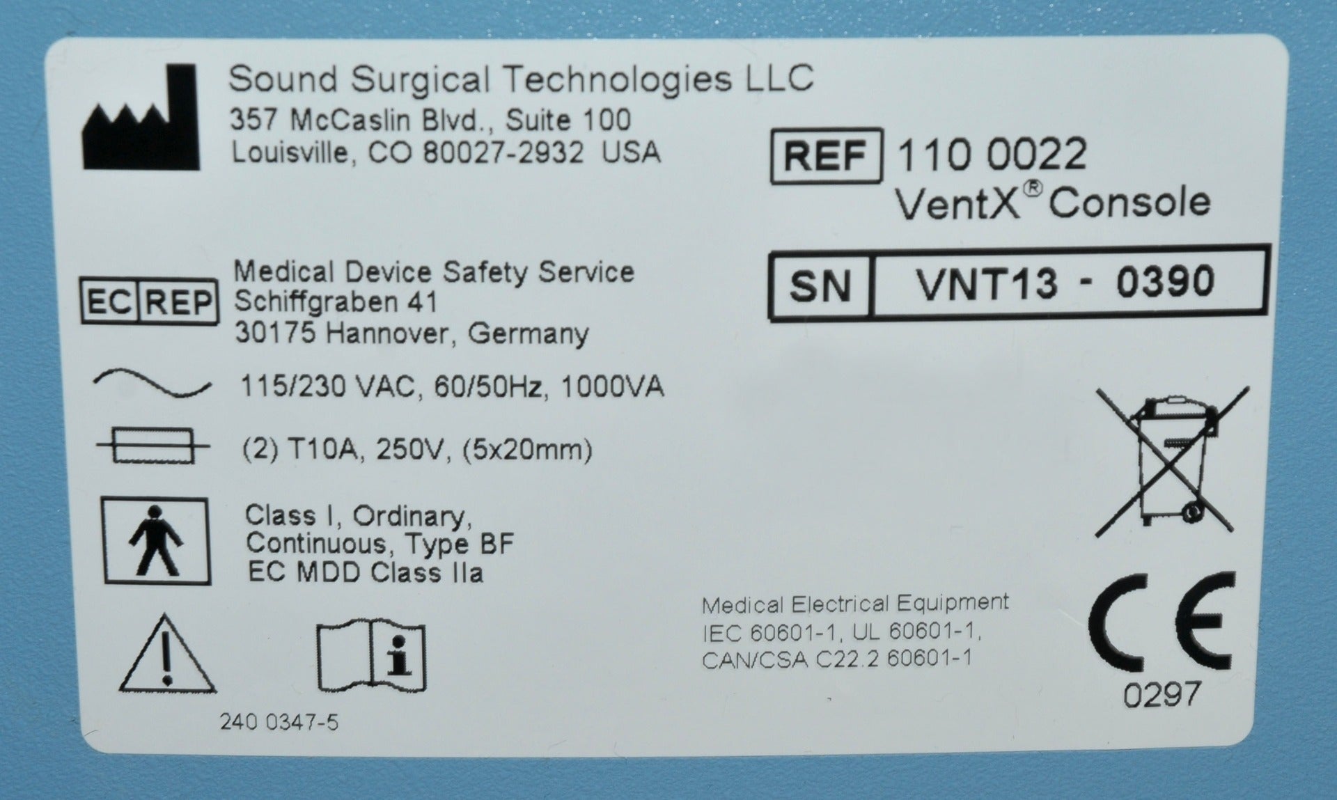 Solta Sound Surgical VaserLipo Vaser Ultrasound Amplifier VentX Vent X Ver 2.0