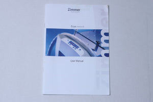2008 Zimmer Cryo 6 Cold Air Patient Chiller User Operator Manual PL60