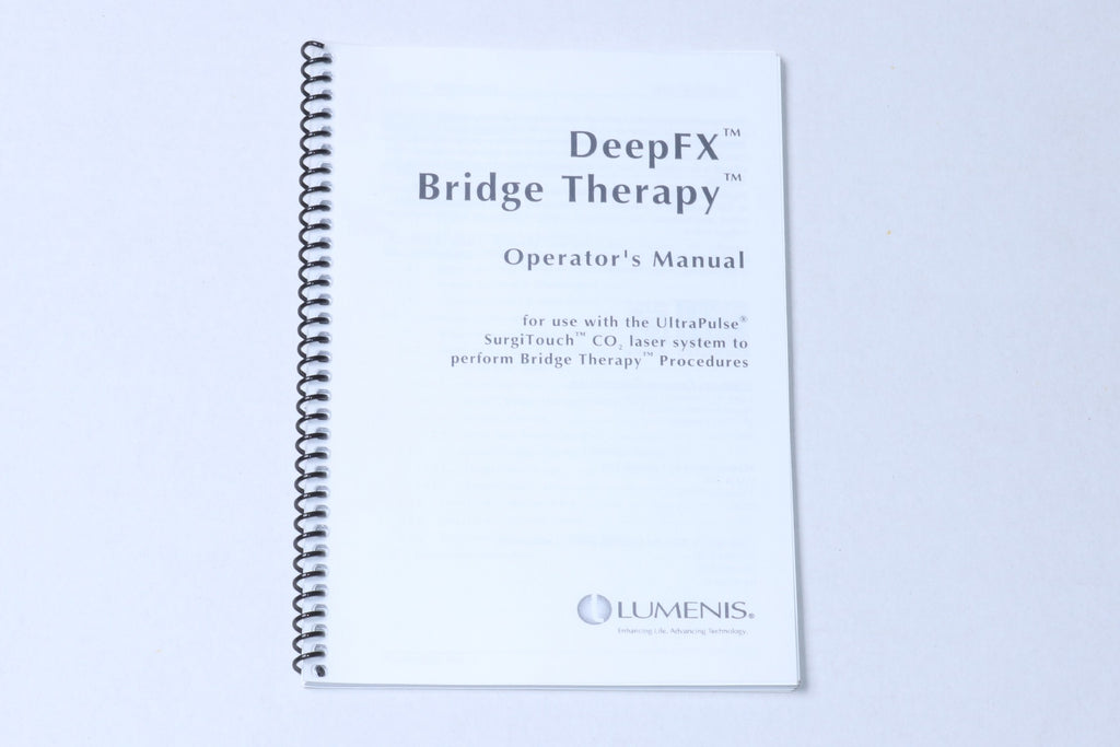 2007 Lumenis UltraPulse Deep FX Bridge Therapy Operator Manual REV A PB-1009720