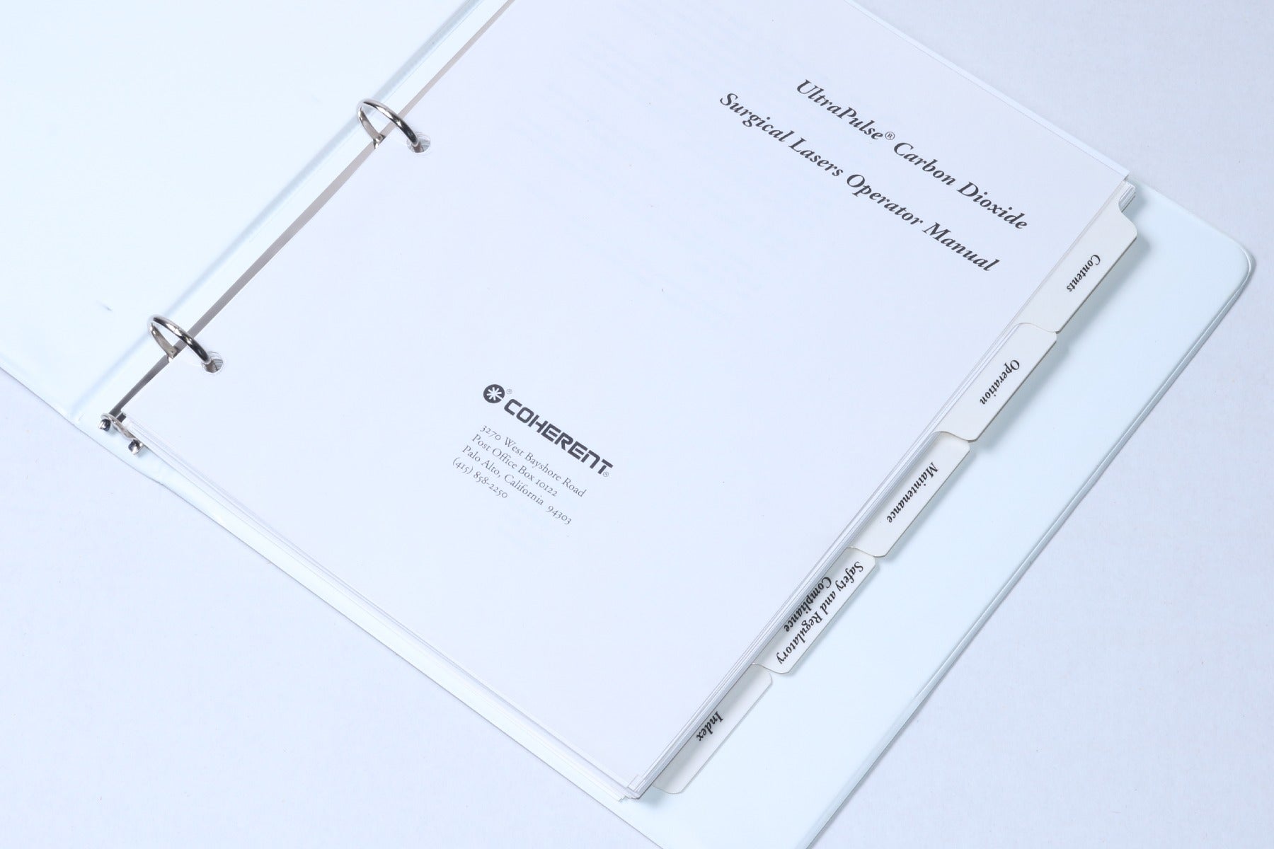 1996 Coherent UltraPulse CO2 Ultra Pulse Laser Operator Manual REV B 0625-378-01