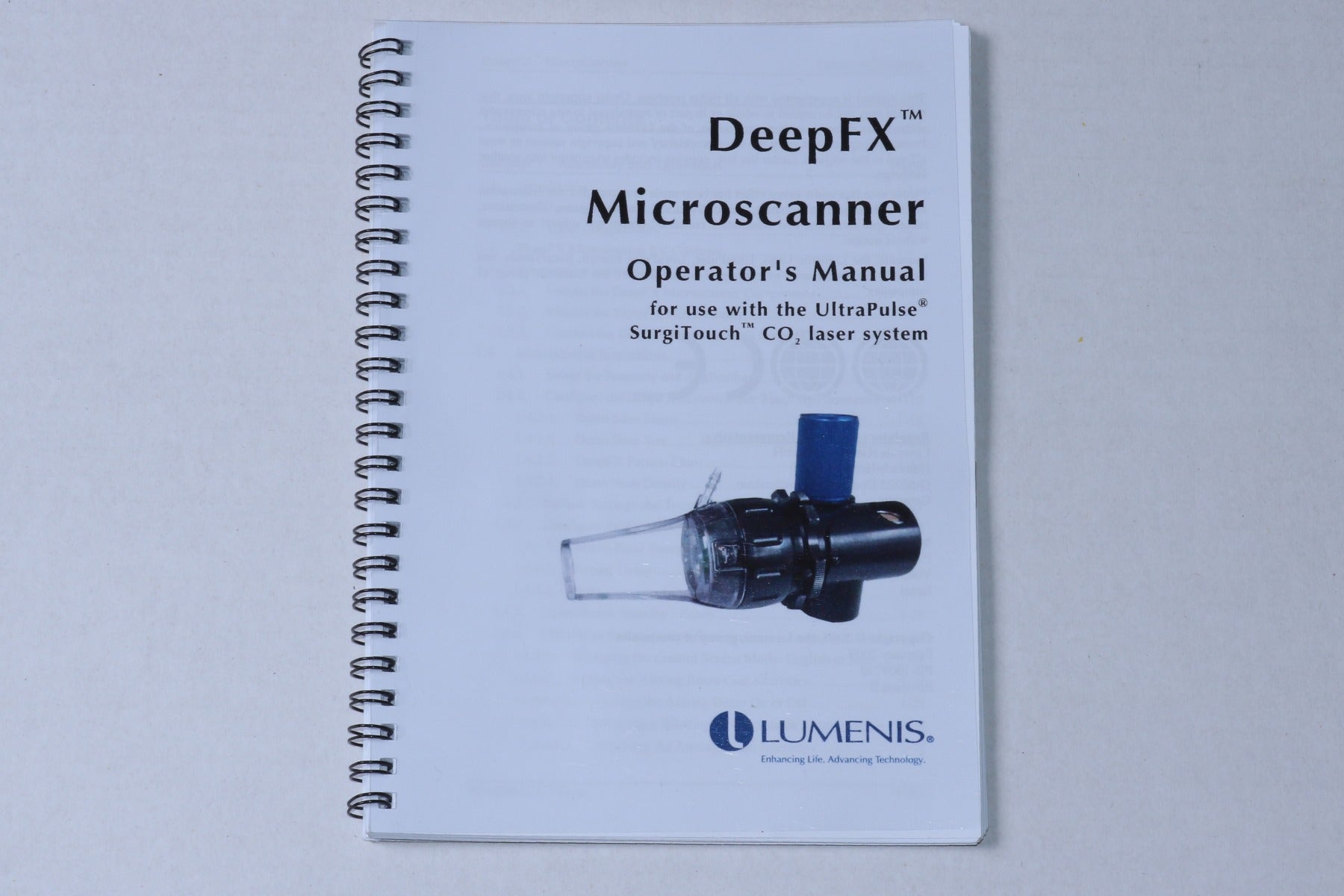 2009 Lumenis UltraPulse DeepFX Microscanner Laser HP Operator Manual PB-1009720