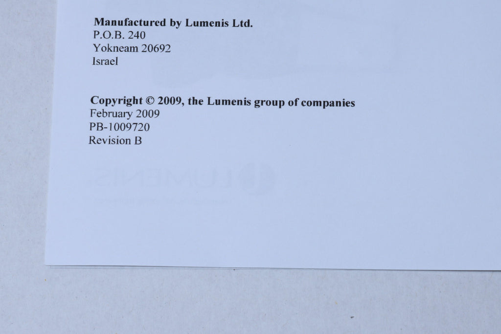 2009 Lumenis UltraPulse DeepFX Microscanner Laser HP Operator Manual PB-1009720